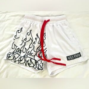 Kill Crew Athletic Shorts. Red drawstring, side Pockets, Size XS (24-26” waist)